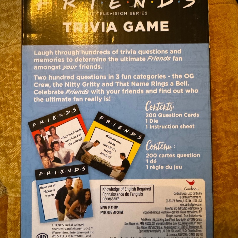 Friends Trivia Game - Picture 2 of 2